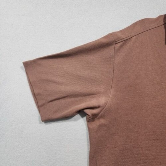 Tommy Bahama Polo Shirt Mens Large Brown Solid Short Sleeve - Picture 5 of 15
